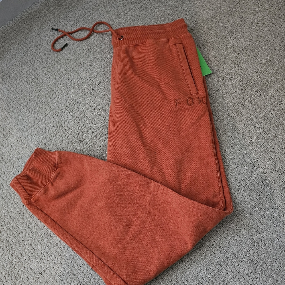 Fox Racing Wordmark joggers medium orange new with tags